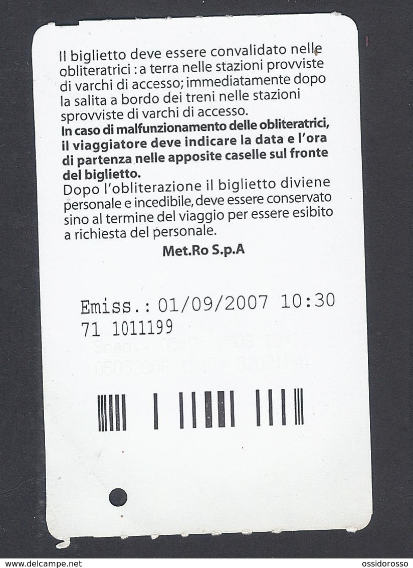 2007 - MET.RO.SpA Metropolitana Di Roma - Used - Europa