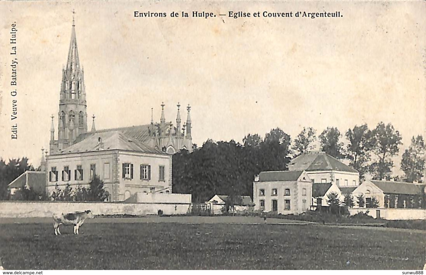 La Hulpe (environs De) - Eglise Et Couvent D'Argenteuil (animée, Edit. Vve G. Batardy) - La Hulpe