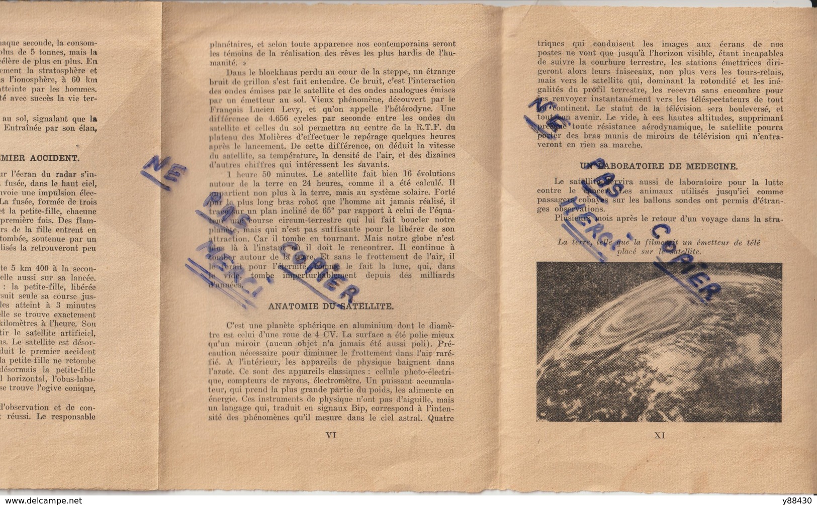 Livret - 1957 - ANNEE ZERO DE L'ERE INTERTERPLANETAIRE - Voir en couverture SIMCA Voiture Aronde de 58 - 11 scannes