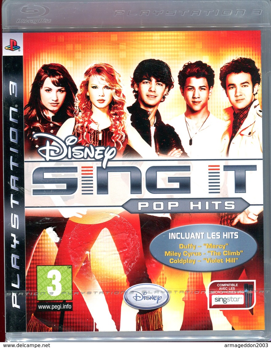 Disney SING IT POP HITS PLAYSTATION 3 PS3 NEUF SOUS BLISTER / FR ; PAL - PS3