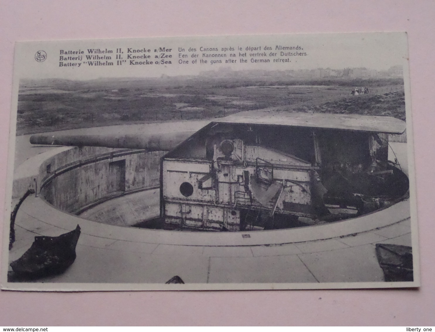 Batterie Wilhelm II Knocke S/ Mer - One Of The Guns After The German Retreat ( Thill ) Anno 19?? ( Zie Foto ) ! - Guerre 1914-18