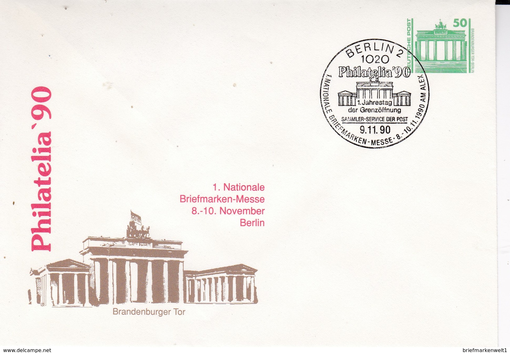 DDR,  U "Philatelie 90**, Gest. (134) - Enveloppes - Oblitérées
