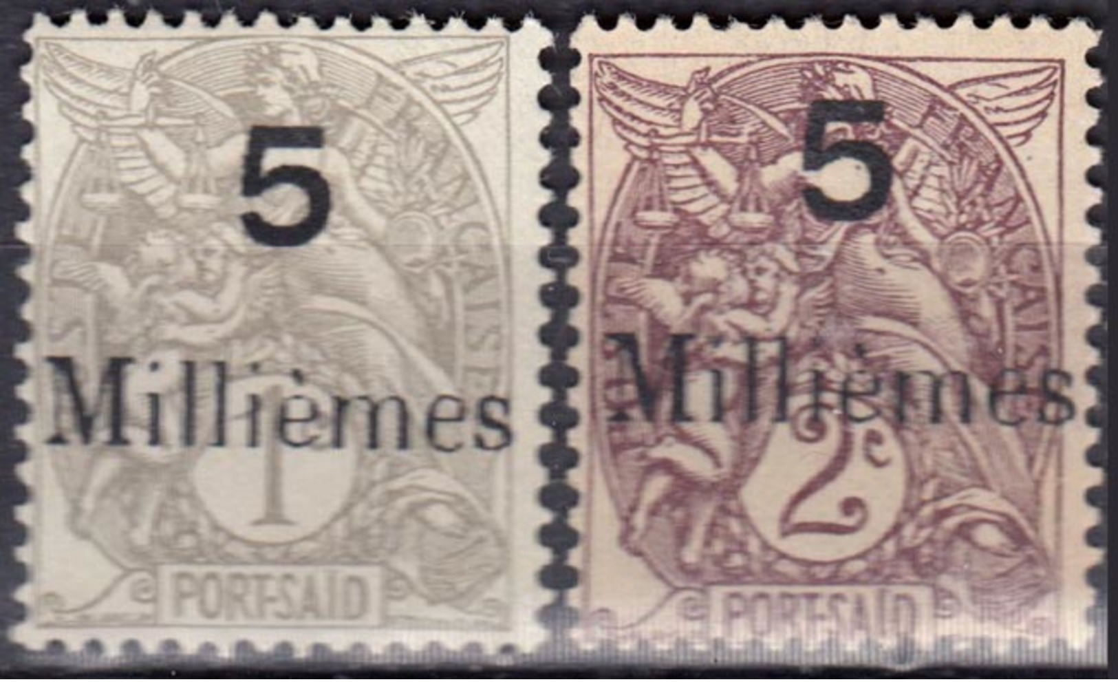 Port-Saïd - Timbres De 1902-20 Surchargés  -  N° 61a & 62 Neufs Avec Charnière. - Ongebruikt