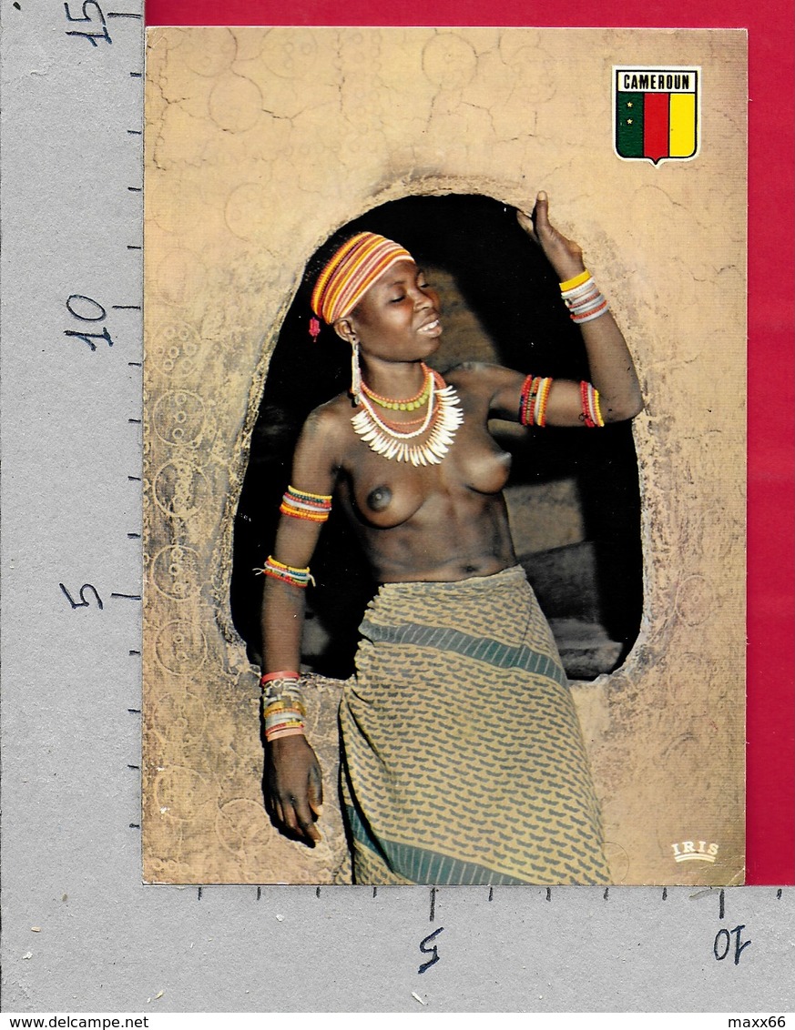 CARTOLINA VG CAMERUN - Jeune Fille Du Saré D'Oudjila - Seno Nudo - 10 X 15 - ANN. 198? - Camerun