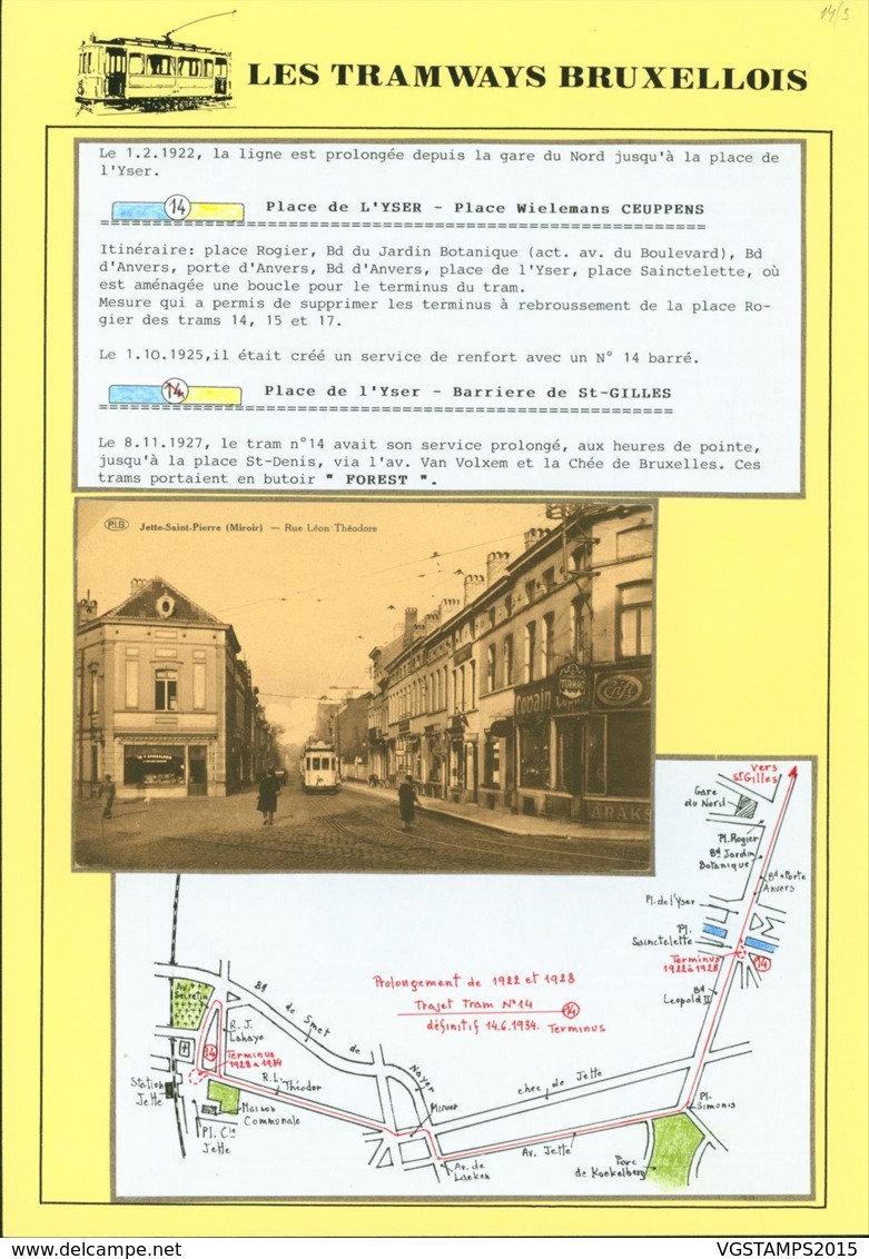 BELGIQUE CP TRAMWAYS BRUXELLOIS JETTE_SAINT_PIERRE "RUE LEON THEODORE "+ DESCRIPTIF (DD) DC-1433 - Autres & Non Classés
