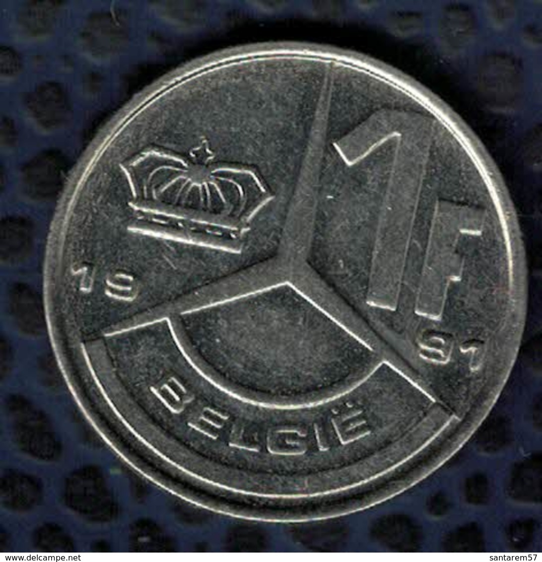 Belgique 1991 Pièce De Monnaie Coin 1 Franc Belge Roi Baudouin Boudewijn I - 1 Franc
