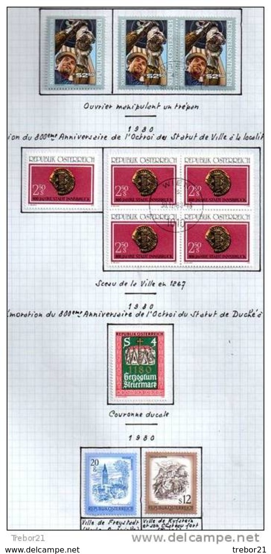 Collection De  Timbres D' AUTRICHE. Cote 1 347 €uros - Collections