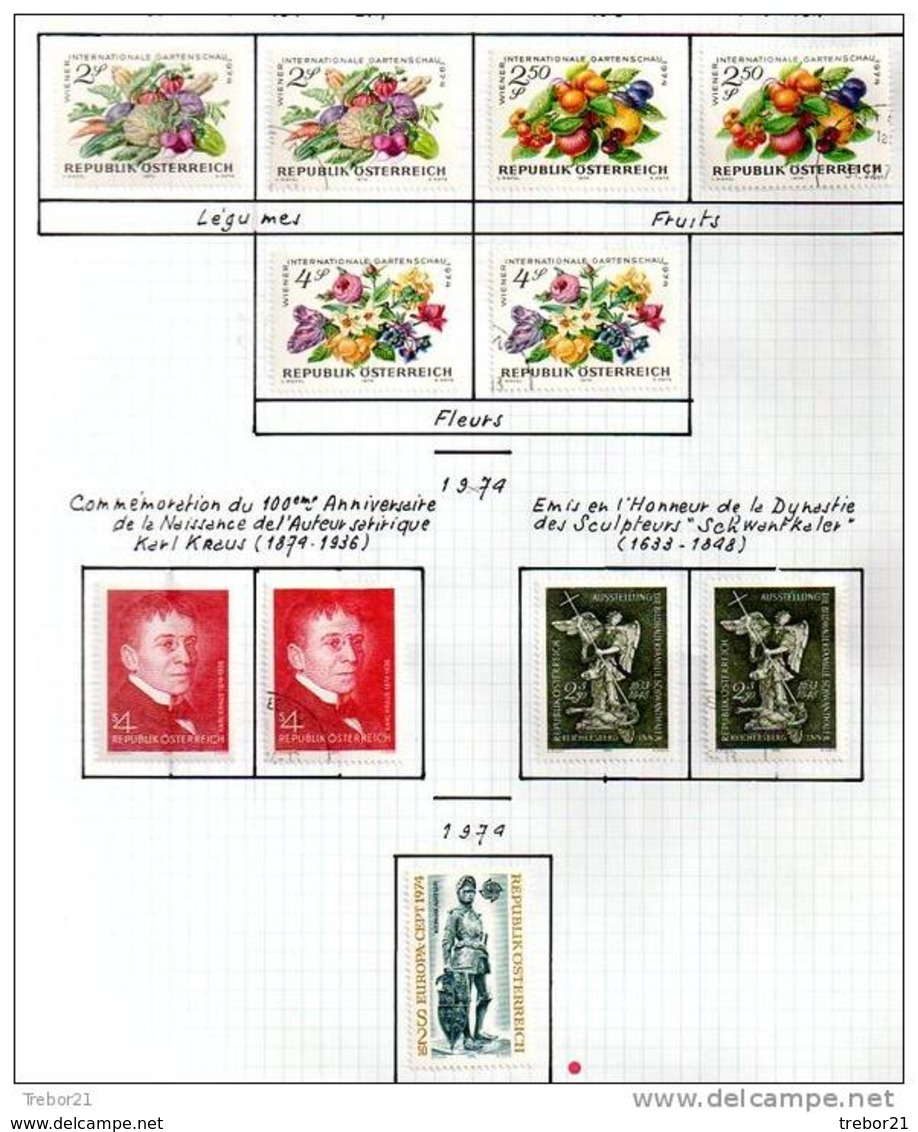 Collection De  Timbres D' AUTRICHE. Cote 1 347 €uros - Collections