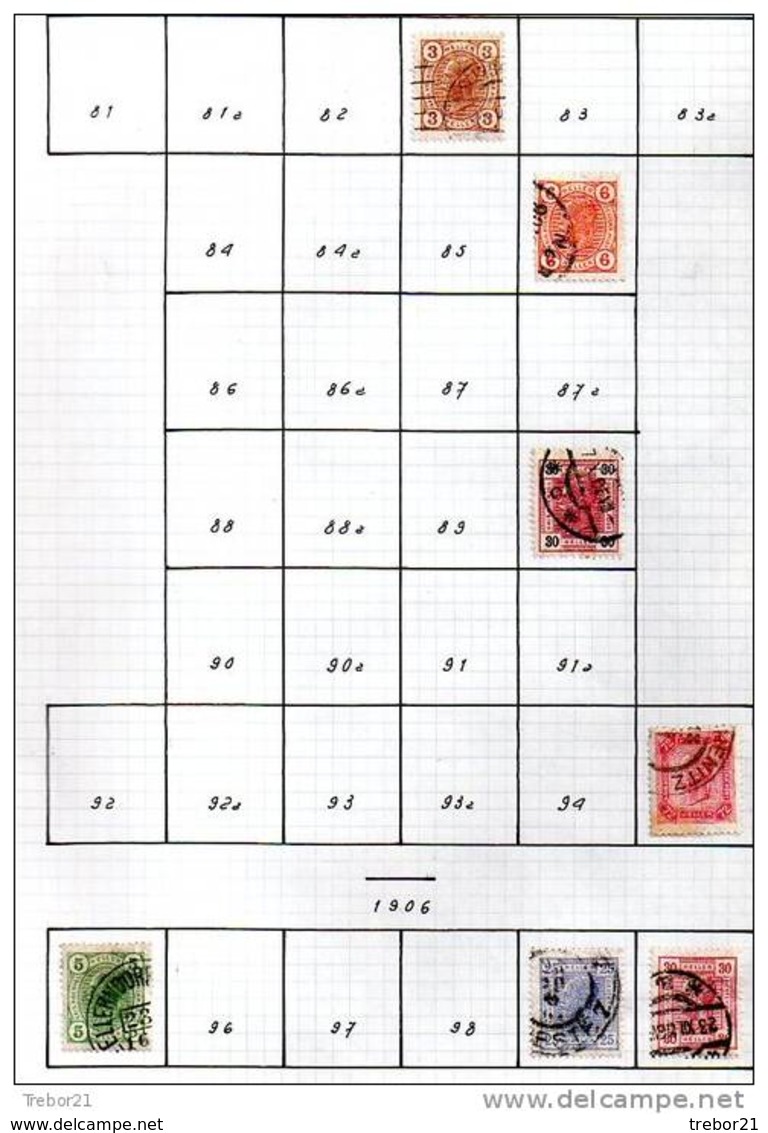 Collection de  timbres d' AUTRICHE. Cote 1 347 €uros