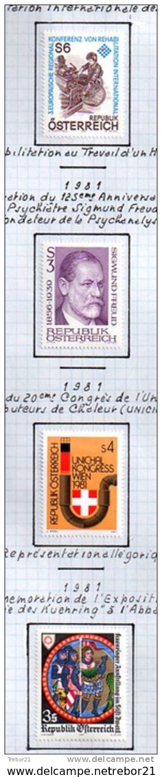 Collection de  timbres d' AUTRICHE. Cote 1 347 €uros