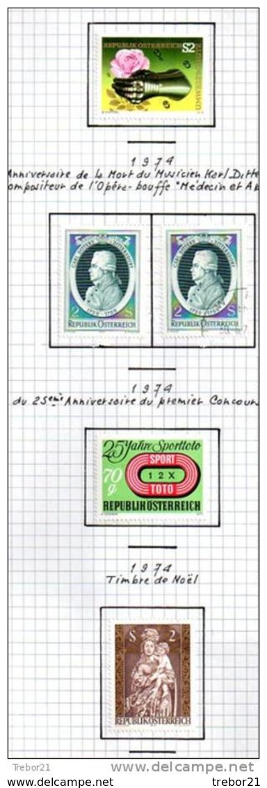 Collection de  timbres d' AUTRICHE. Cote 1 347 €uros