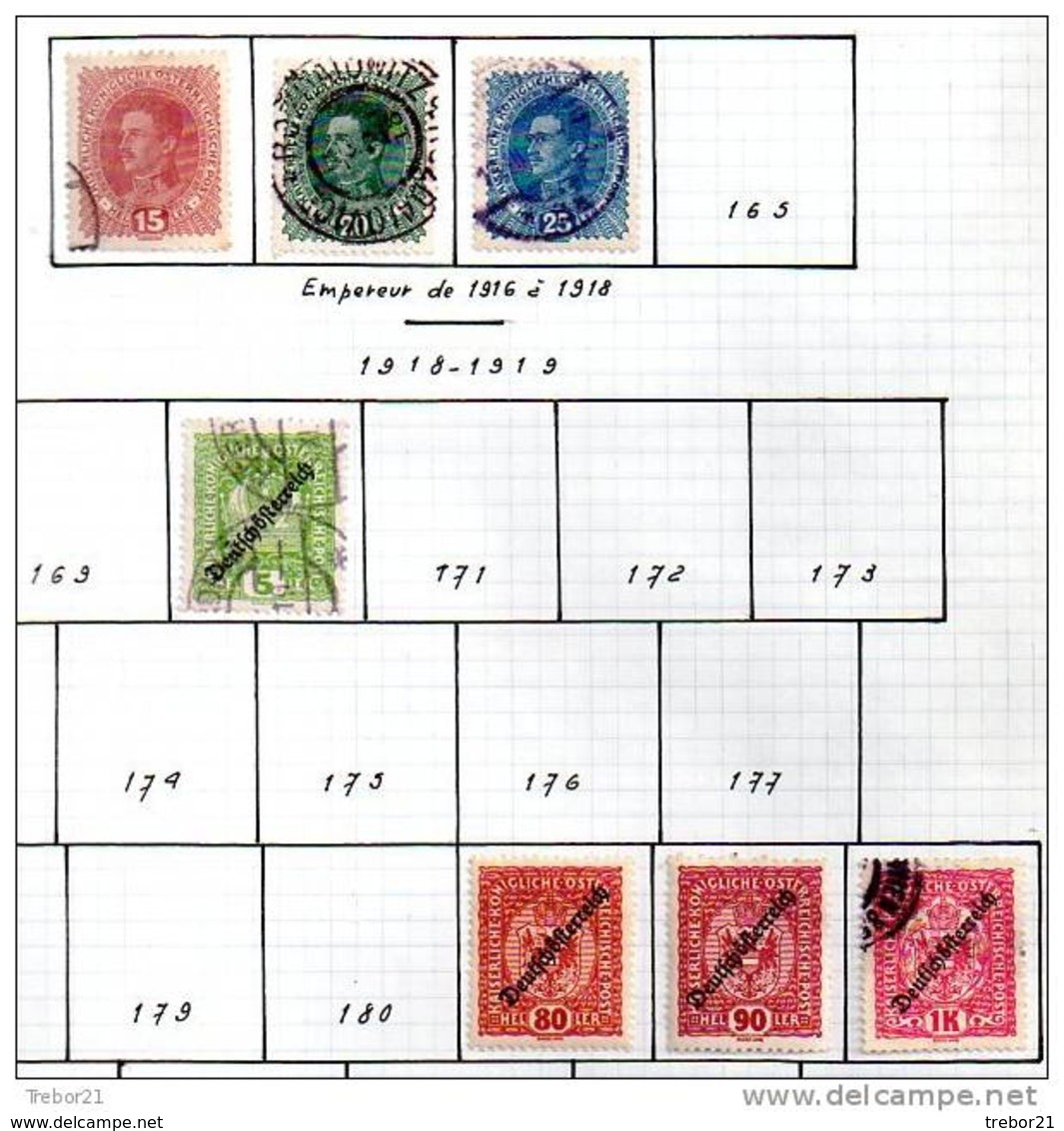 Collection de  timbres d' AUTRICHE. Cote 1 347 €uros