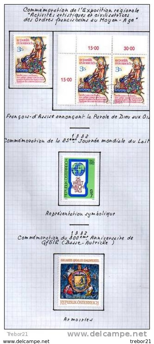 Collection de  timbres d' AUTRICHE. Cote 1 347 €uros