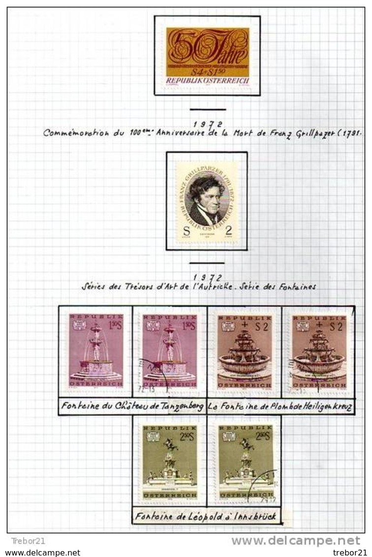 Collection de  timbres d' AUTRICHE. Cote 1 347 €uros