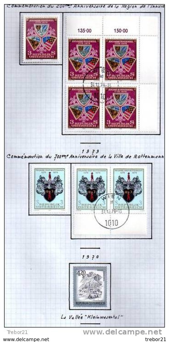 Collection de  timbres d' AUTRICHE. Cote 1 347 €uros