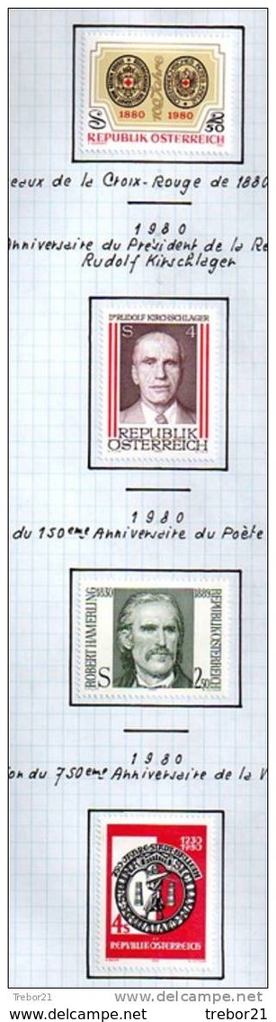 Collection de  timbres d' AUTRICHE. Cote 1 347 €uros