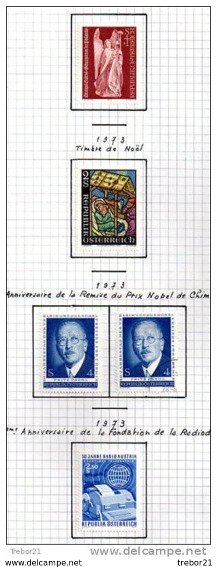 Collection de  timbres d' AUTRICHE. Cote 1 347 €uros