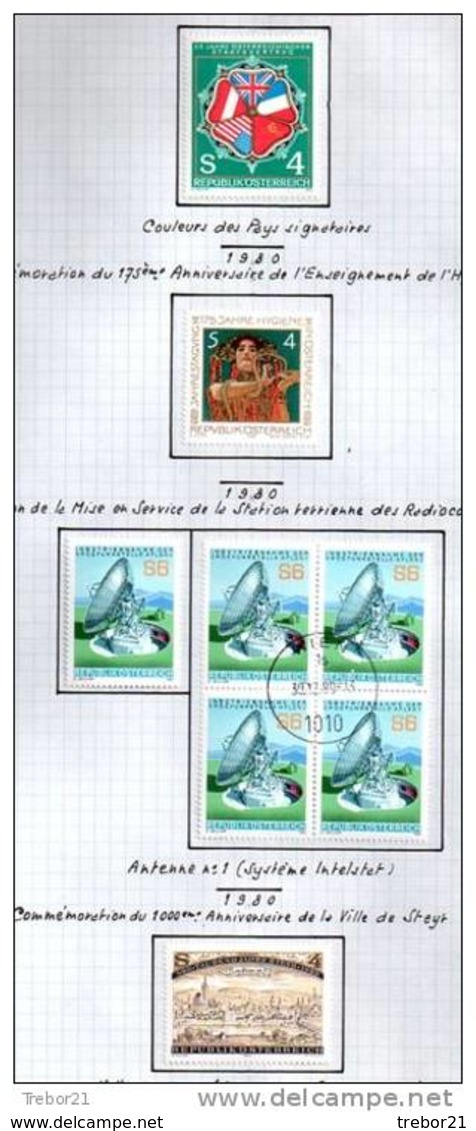 Collection de  timbres d' AUTRICHE. Cote 1 347 €uros