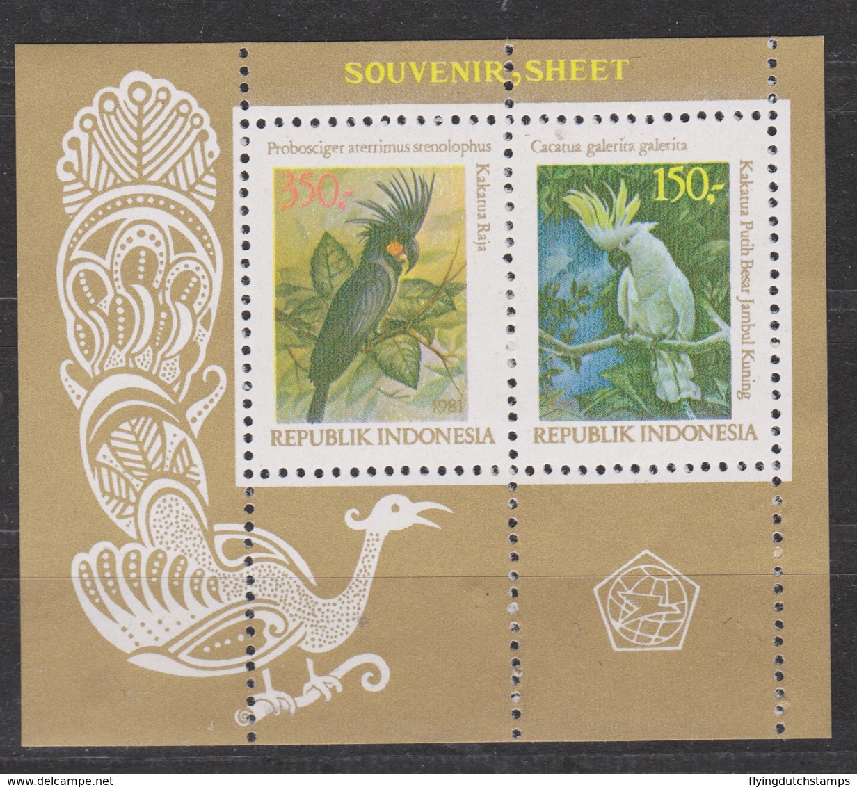 Indonesie 1099 Sheet MNH ; Vogels Oiseau Ave Birds Paradijsvogel Paradise Bird 1981 NOW MANY STAMPS INDONESIA VERY CHEAP - Andere & Zonder Classificatie