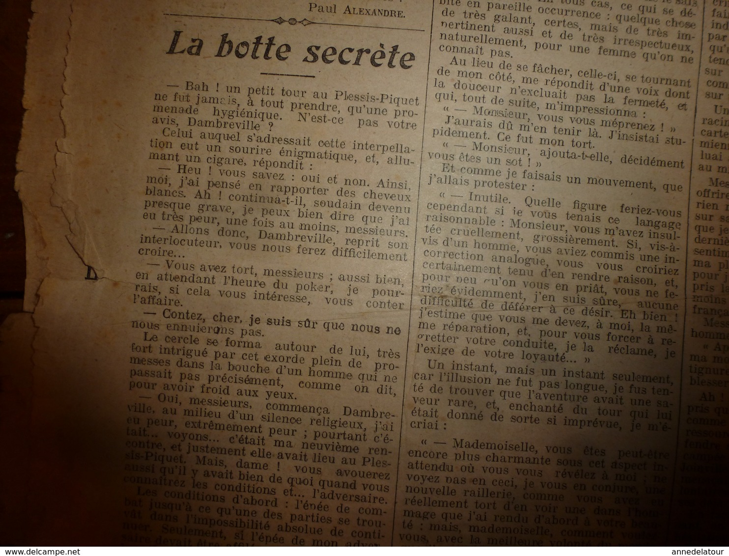 1908 LE PETIT JOURNAL:Héroïque Maréchal des Logis Ben-Daoud à Anoual;Histoire d'un honnête voleur avec Mr Marsolié; etc