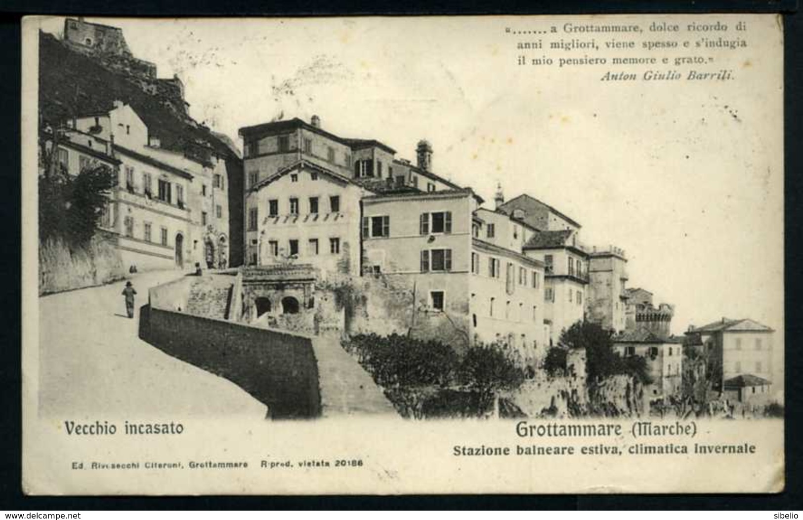 Grottammare - Vecchio Incasato -  Viaggiata 1906 - Rif. 16365 - Altri & Non Classificati