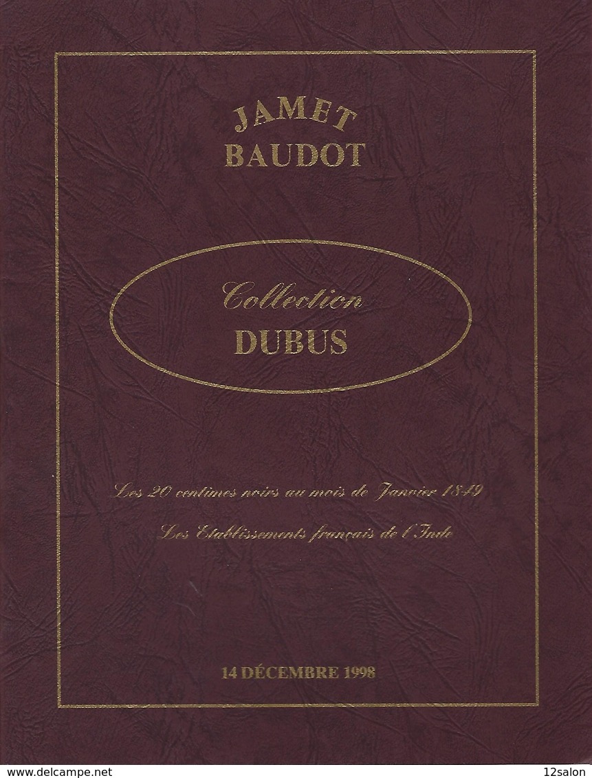 COLLECTIONS DUBUS 1998 JAMET BAUDOT - Catalogues De Maisons De Vente