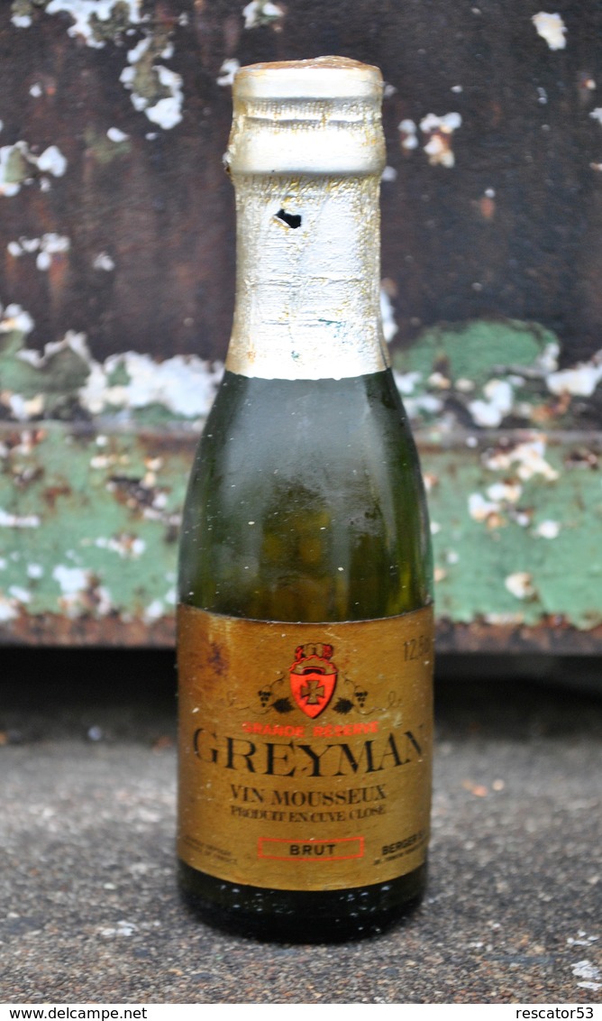 Rare Ancienne Mignonnettes Greyman Vin Mousseux - Miniaturflaschen