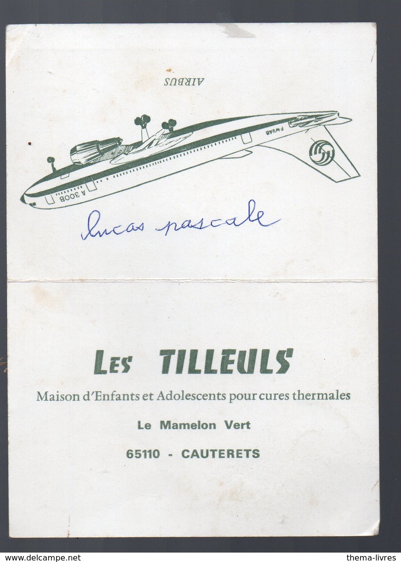 Cauterets (65 Hautes Pyrénées) (aviation) Calendrier 1974 LES TILLEULS  Maison D'enfants (PPP16743) - Petit Format : 1971-80