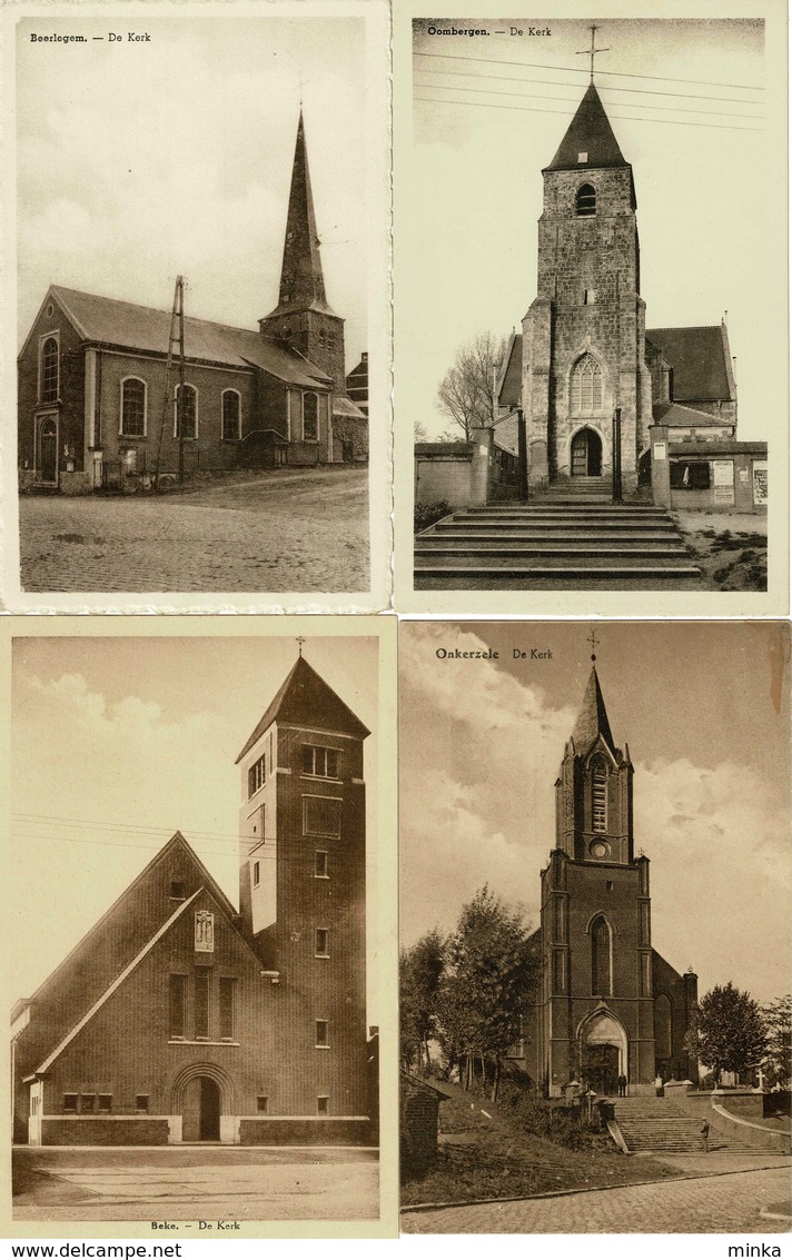 Lot Van 10 Postkaarten België Oost Vlaanderen - De Kerk - L'Eglise - 5 - 99 Postkaarten