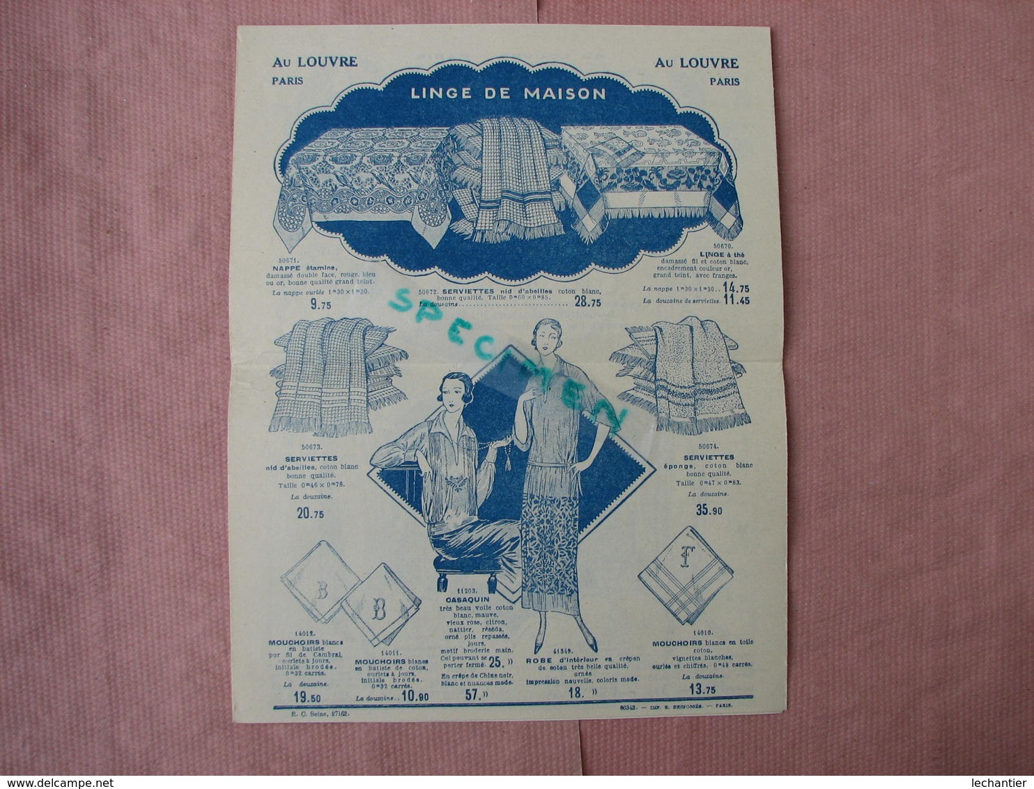 LE LOUVRE Rares Dépliant Années 1930 " La Victoire Du Lin S'affirme Avec 12 Echantillons De Toile"  TBE - Textile & Vestimentaire