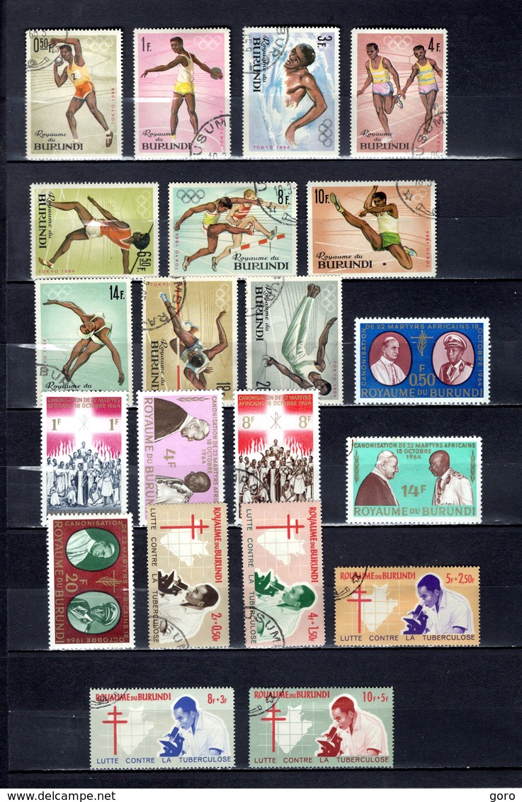 Burundi  1964   Y&T  Nº  102/111-112/117-118/122 - Usados