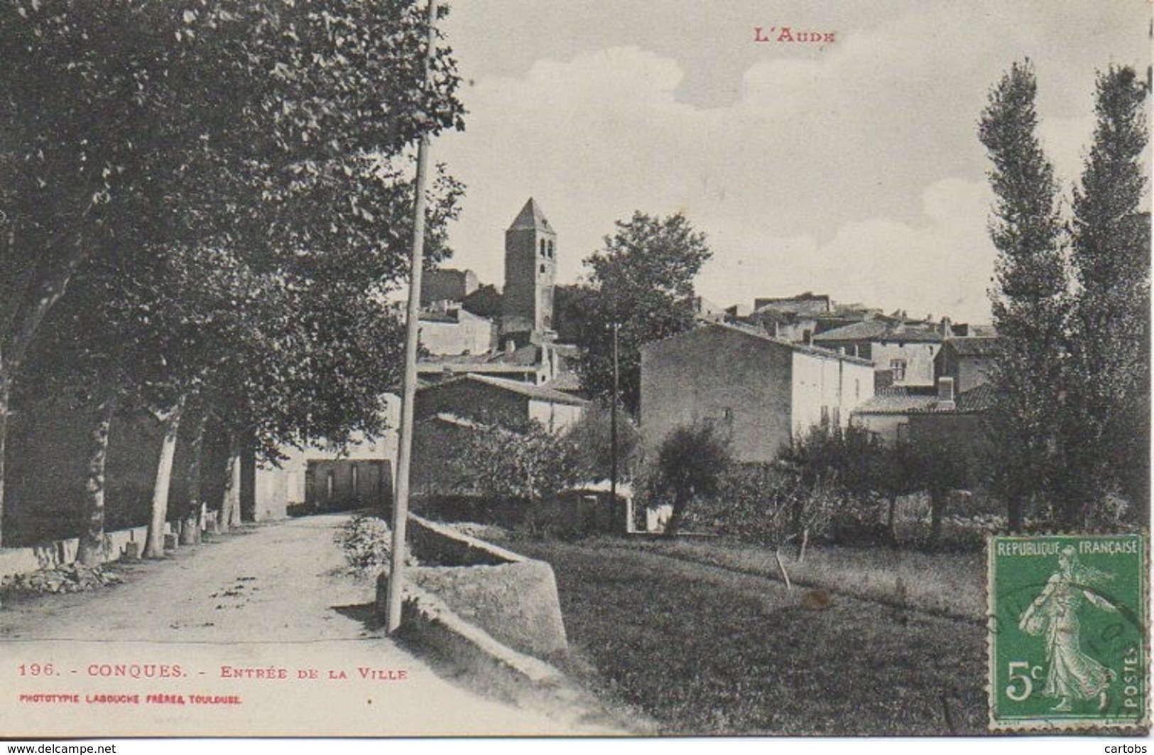 11 CONQUES  Entrée De La Ville - Conques Sur Orbiel