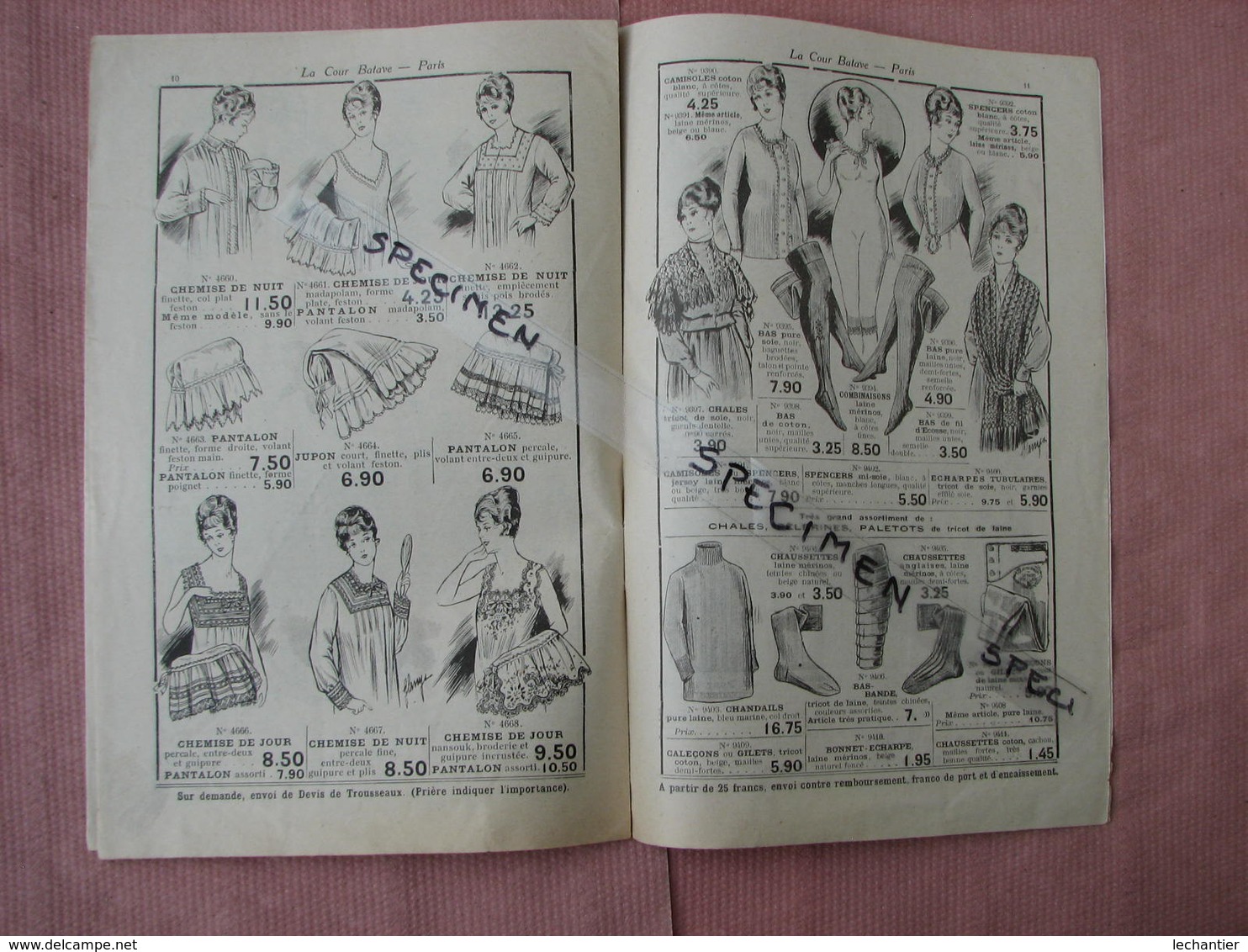 La Cour Batave Catalogue Hiver 1916- Catalogue été 1917 Avec Leur Bande D'envoi Timbrée, Oblitérée. TBE - Textile & Vestimentaire