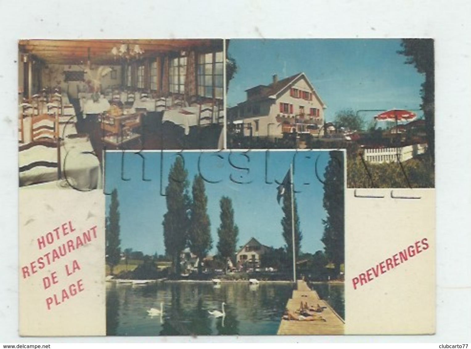 Préverenges (Suisse, Vaud) : 3 Vues De L'Hotel Restaurant De La Plage En 1980 (animé) GF. - Préverenges