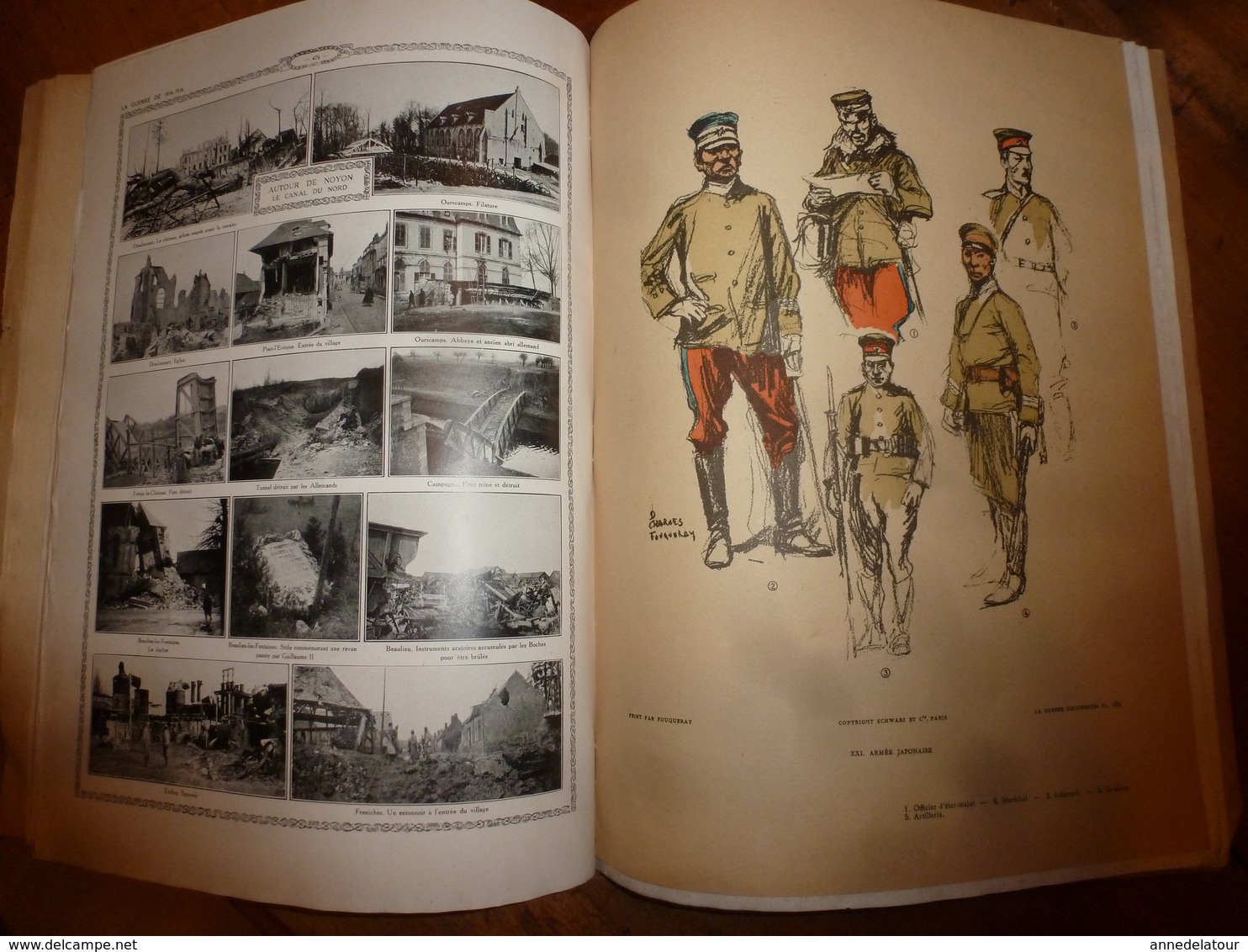 1914-1918  N° 30 LA GUERRE DOCUMENTEE,par Lieutenant-Colonel Le Marchand  (nombreuses photographies,dessins et gravures)