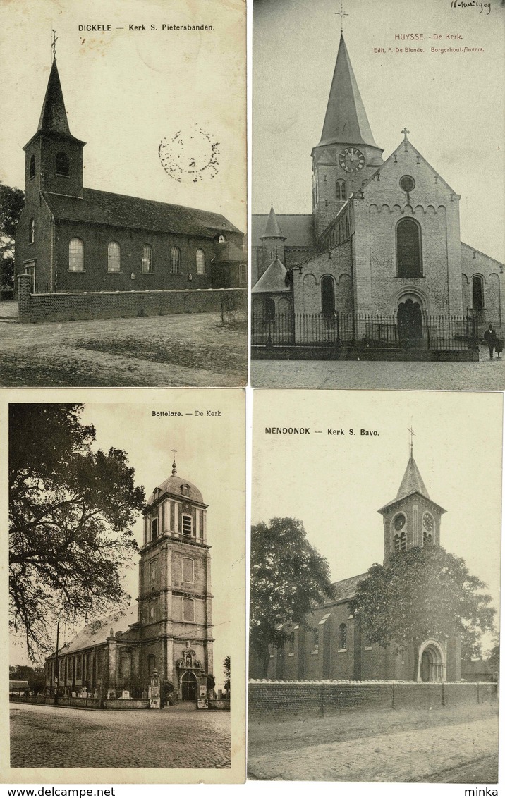 Lot Van 10 Postkaarten België Oost Vlaanderen - De Kerk - L'Eglise - 5 - 99 Cartes