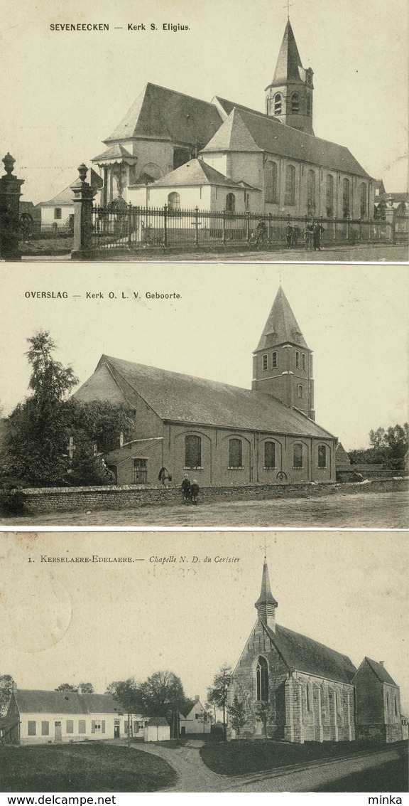 Lot Van 10 Postkaarten België Oost Vlaanderen - De Kerk - L'Eglise - 5 - 99 Cartes