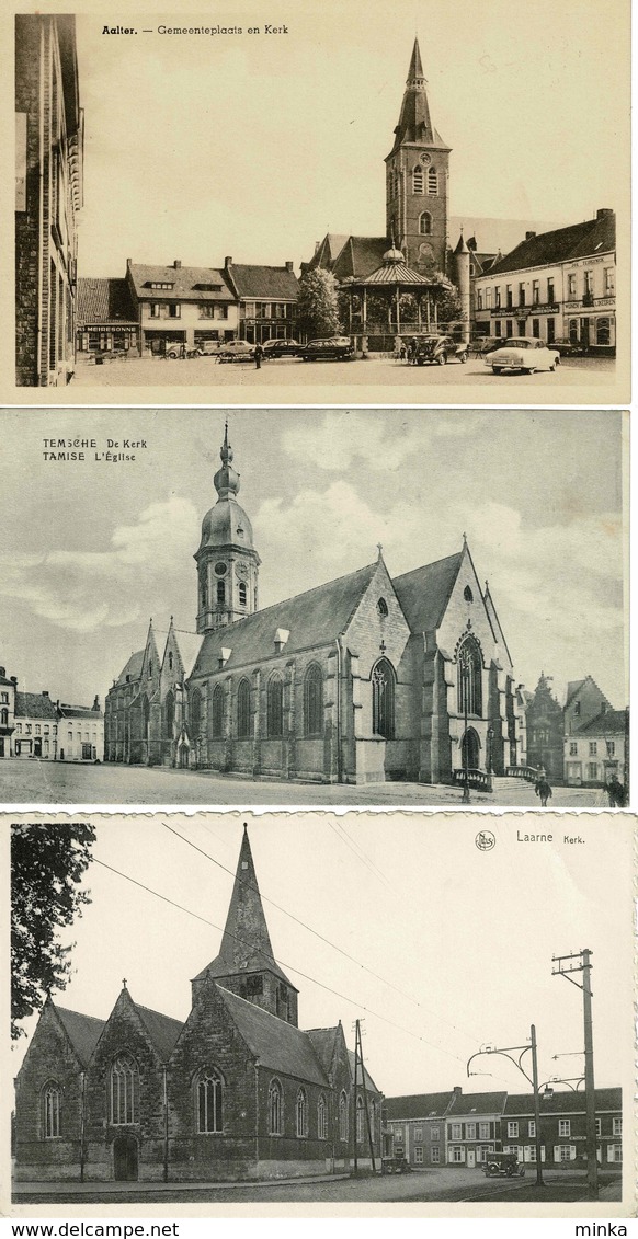 Lot Van 10 Postkaarten België Oost Vlaanderen - De Kerk - L'Eglise - 5 - 99 Cartes