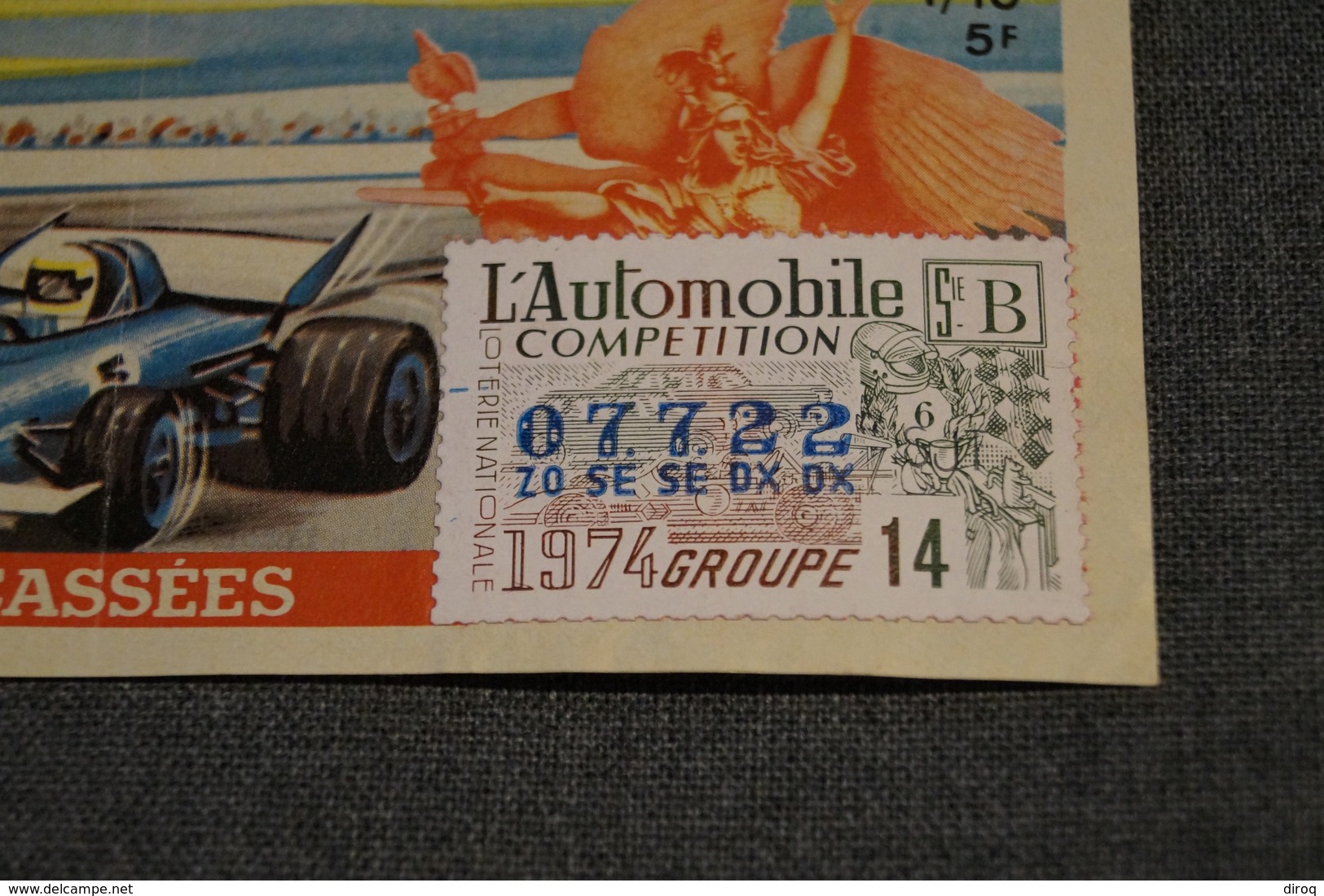 Billet Loterie Nationale FRANCE,1974,les Gueules Cassées, 5 F - Lottery Tickets