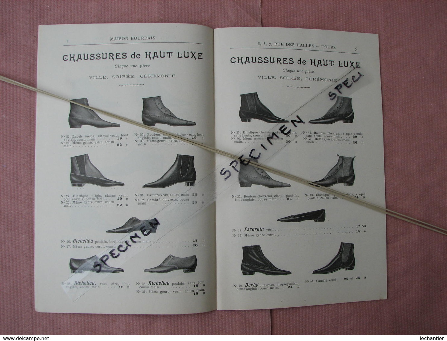 Tours Superbe Catalogue Illustré Des Chaussures BOURDAIS  20 Pages 13X21 Comme Neuf - 1900 – 1949