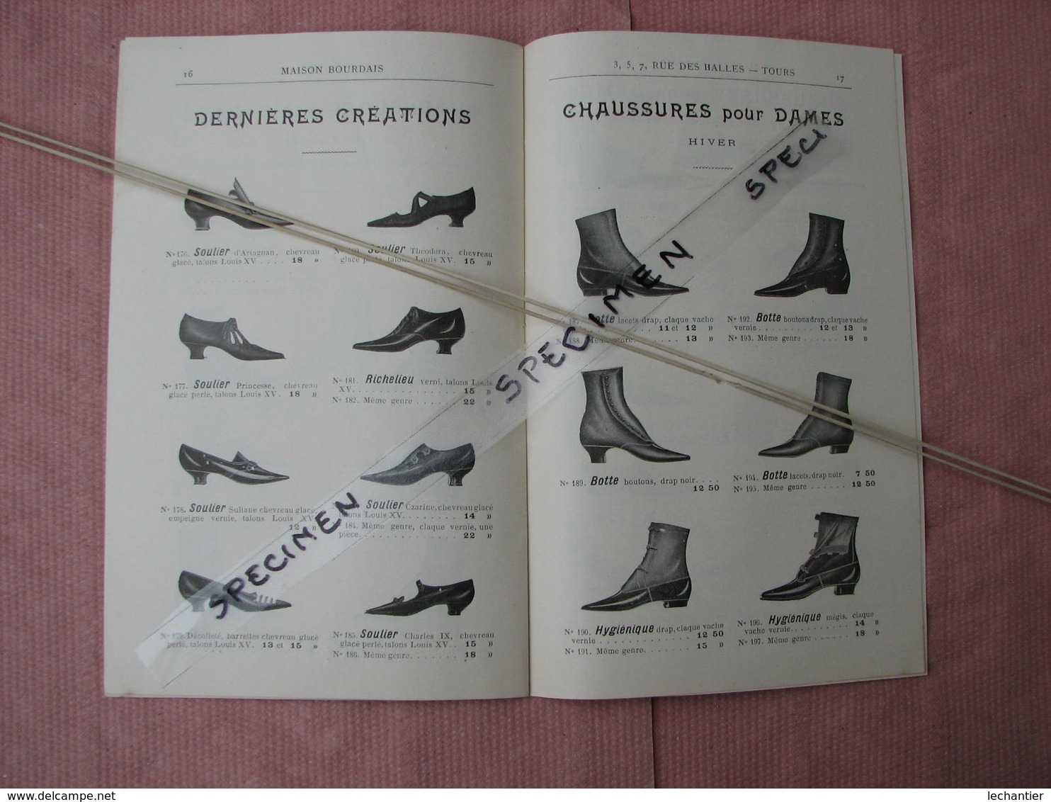 Tours Superbe Catalogue illustré des Chaussures BOURDAIS  20 pages 13X21 comme neuf