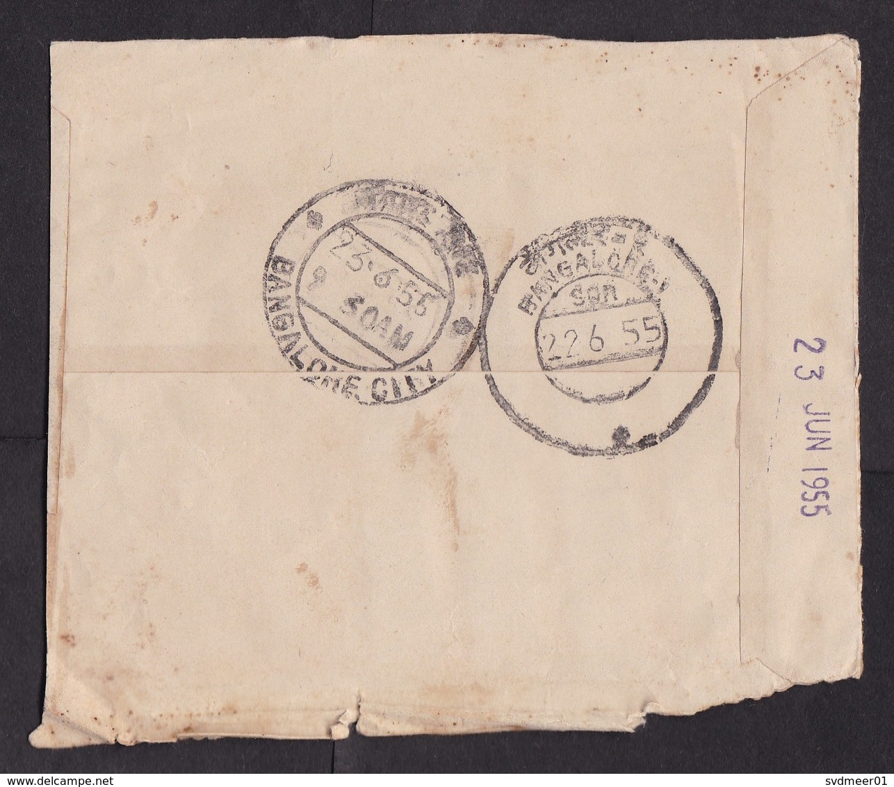 India: Telegram Cover, 1955, Advertisment Buy National Savings Certificates, Telegramme (damaged, See Scan) - Brieven En Documenten