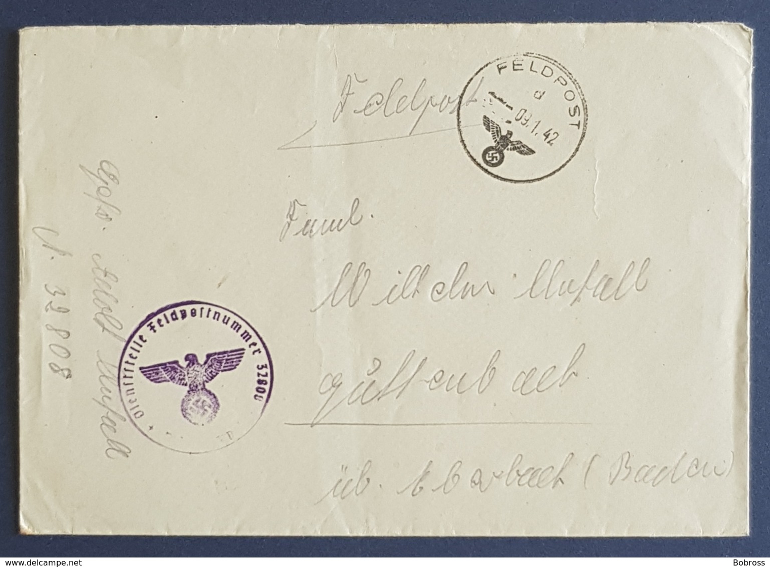 1941, Deutsches Reich, Feldpost Nummer 32808, Baden, Allemagne, Germany - Feldpost 2e Wereldoorlog