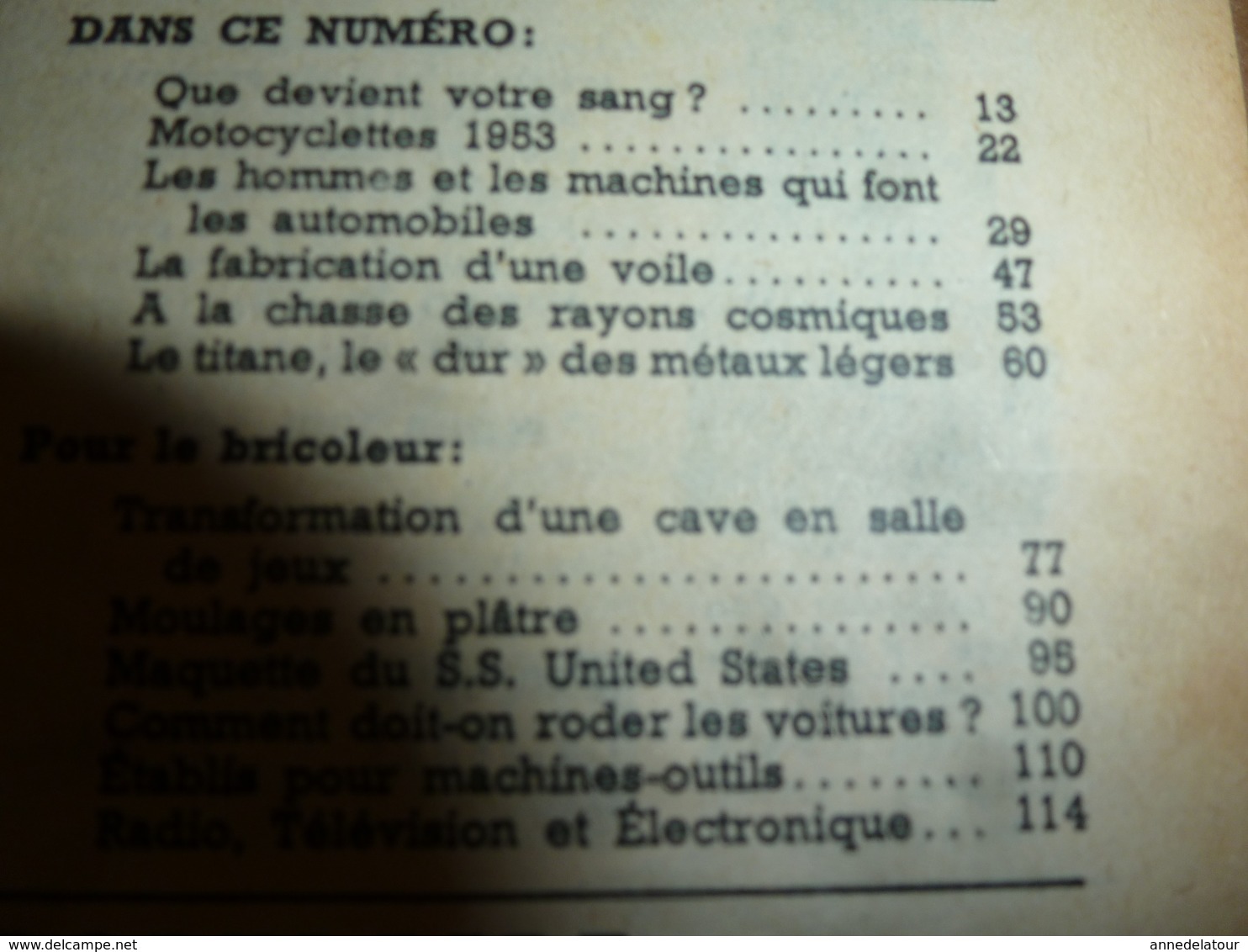 1953 MÉCANIQUE POPULAIRE: Chasse Aux Rayons Cosmiques;Les Motos Américaines;Fabriquer Une Voile;Recherche De Perles;etc - Other & Unclassified