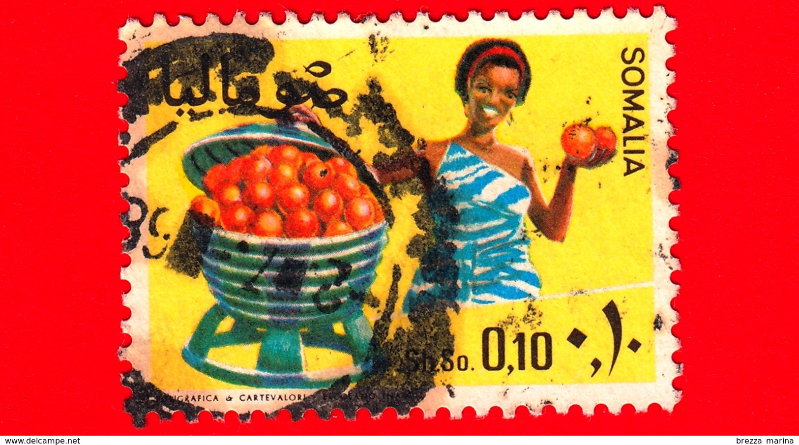 SOMALIA - Usato - 1968 - Agricoltura - Piante (Flora) - Frutta - Arance - 0.10 - Somalia (1960-...)