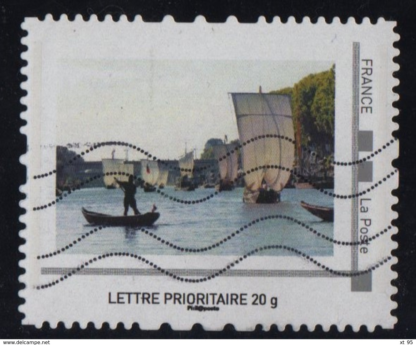 Timbre Personnalise Oblitere - Lettre Prioritaire 20g - Bateaux - Gebruikt