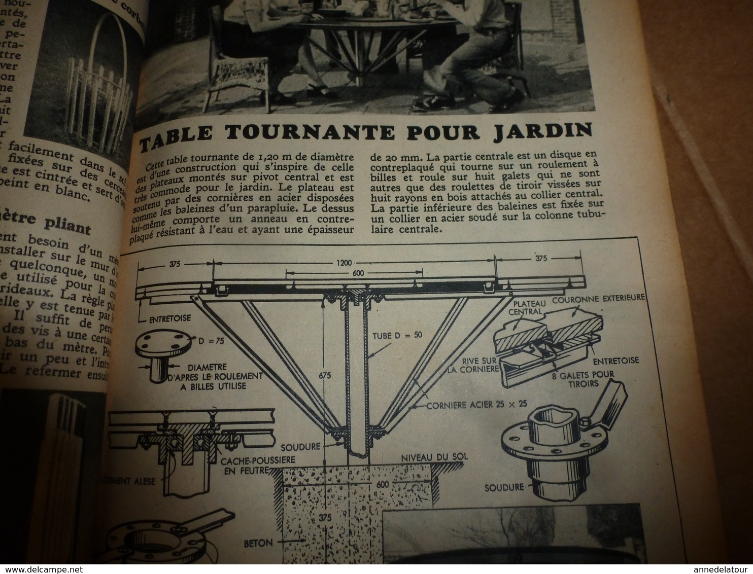 1953 MÉCANIQUE POPULAIRE: Chercheur d'or en usine ; Prospecter l'uranium; Faire une table tournante pour le jardin; etc