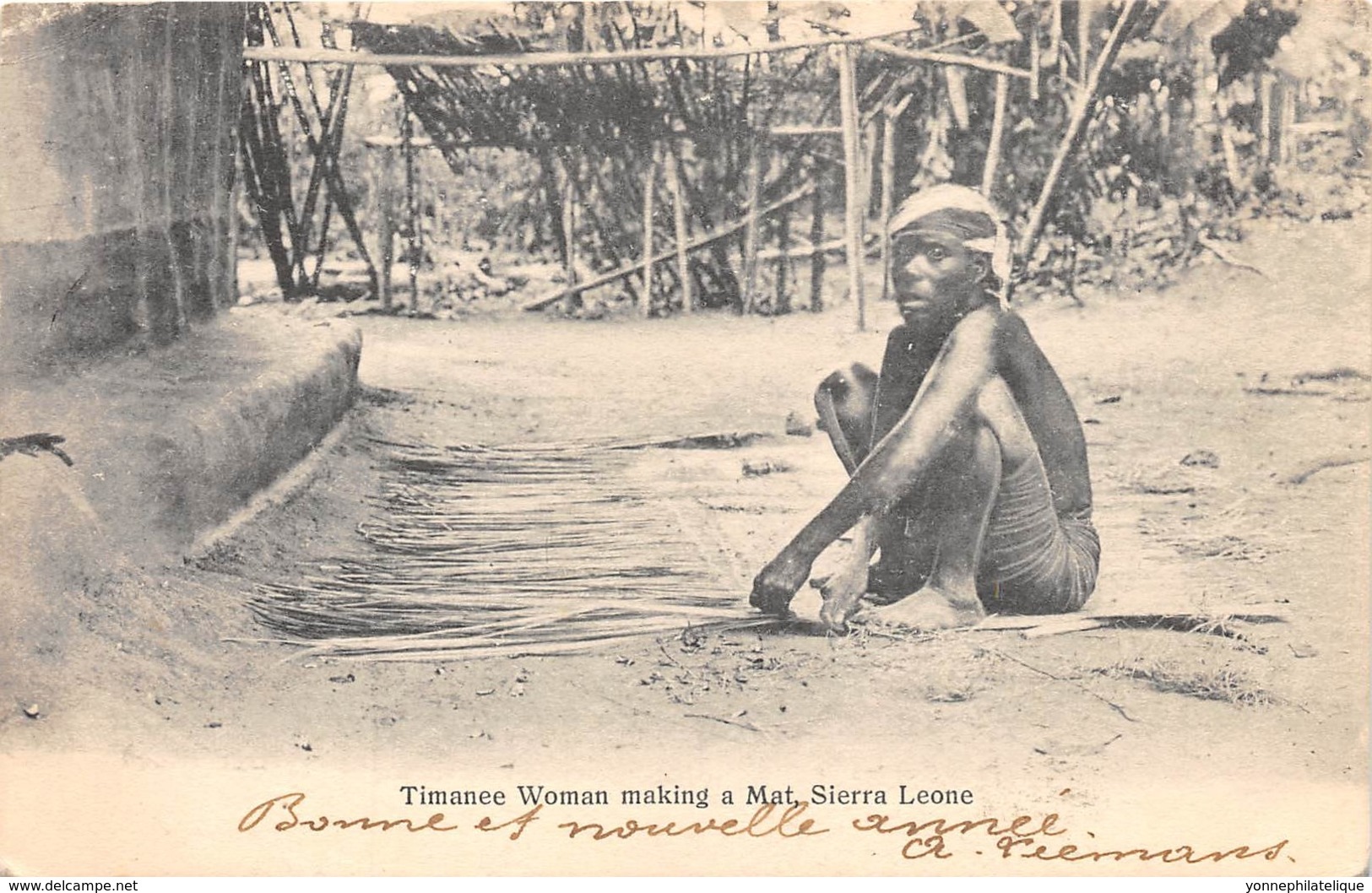 Sierra Leone - Ethnic / 13 - Timanee Woman Making A Mat - Sierra Leone