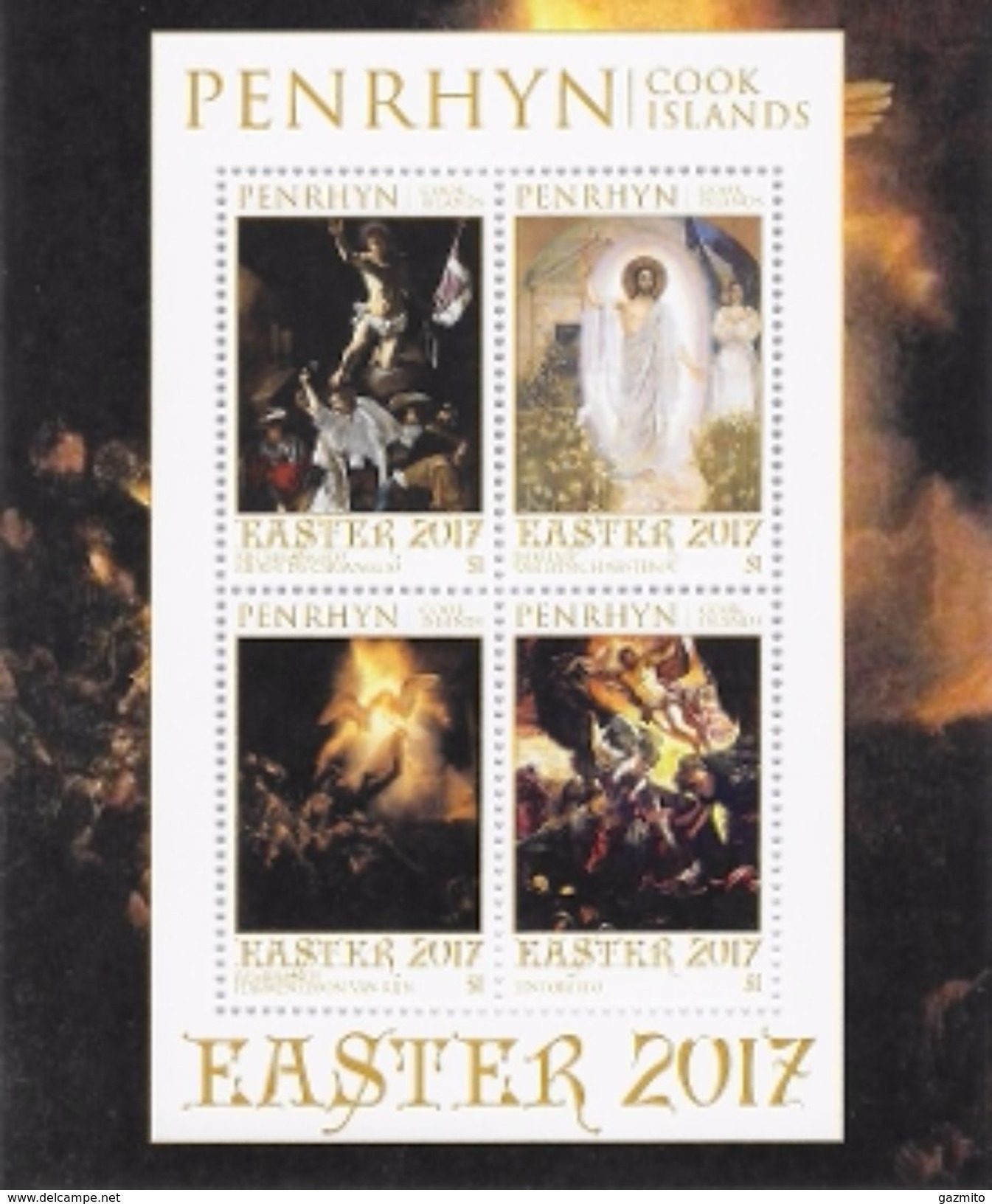 Penrhyn 2017, Easter, Painting By Tintoretto, Caravaggio, 4val In BF - Penrhyn