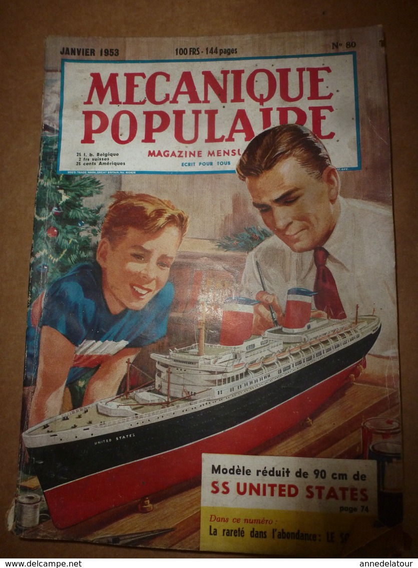 1953 MÉCANIQUE POPULAIRE:Une Ferme Organisée Au TOP Du TOP; Comment Réutiliser Les Vieilles Boites De Conserves;etc - Other & Unclassified
